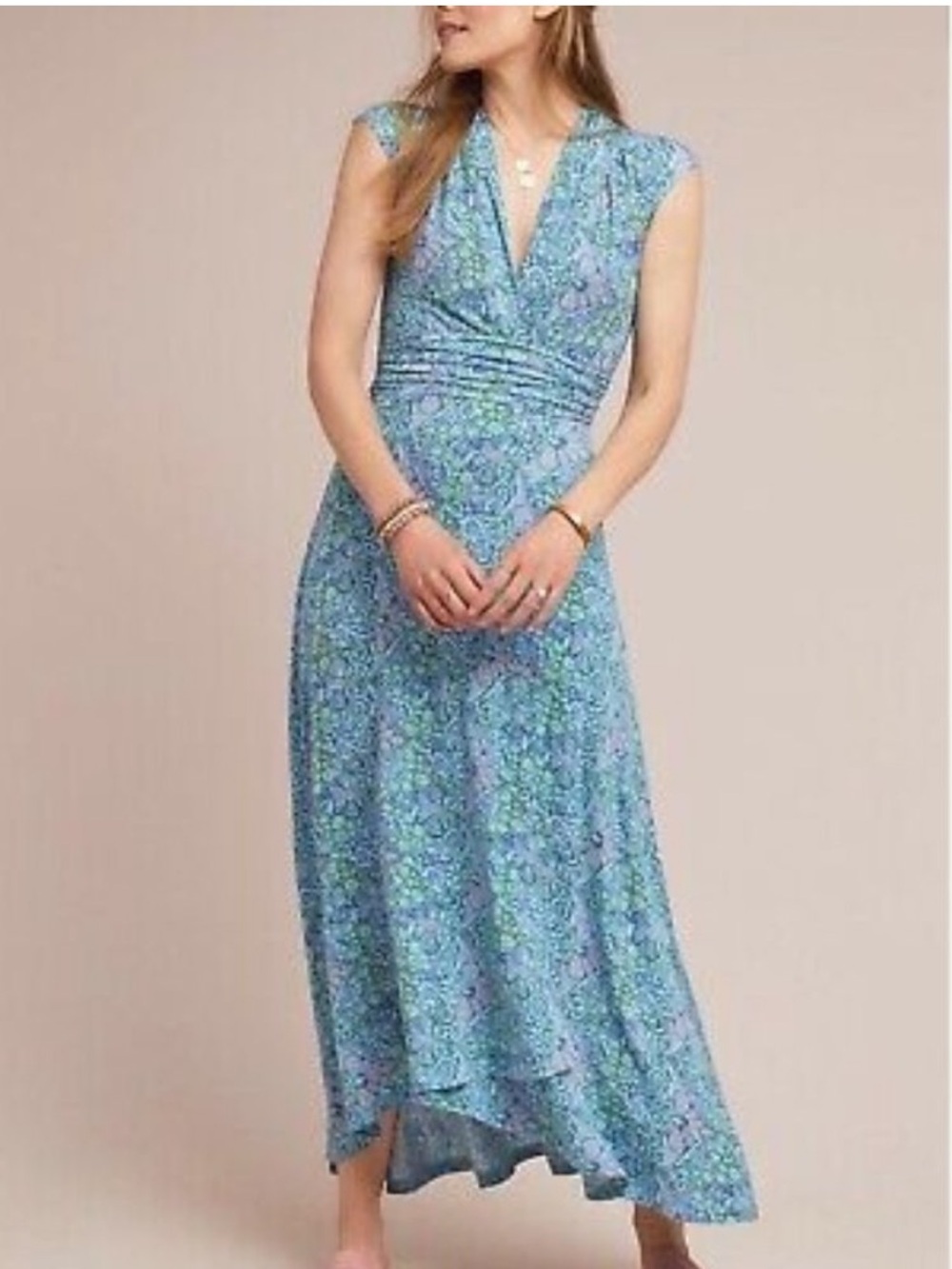 Maeve Bristol Floral Maxi Dress size small